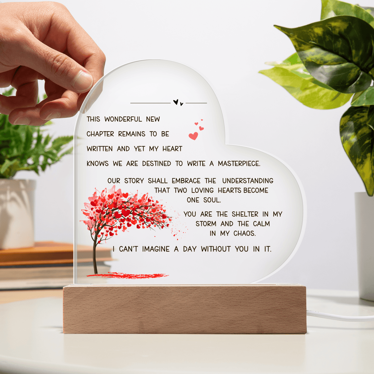 A HEART TOUCHING MESSAGE of LOVE and COMMITMENT | ACRYLIC HEART PLAQUE