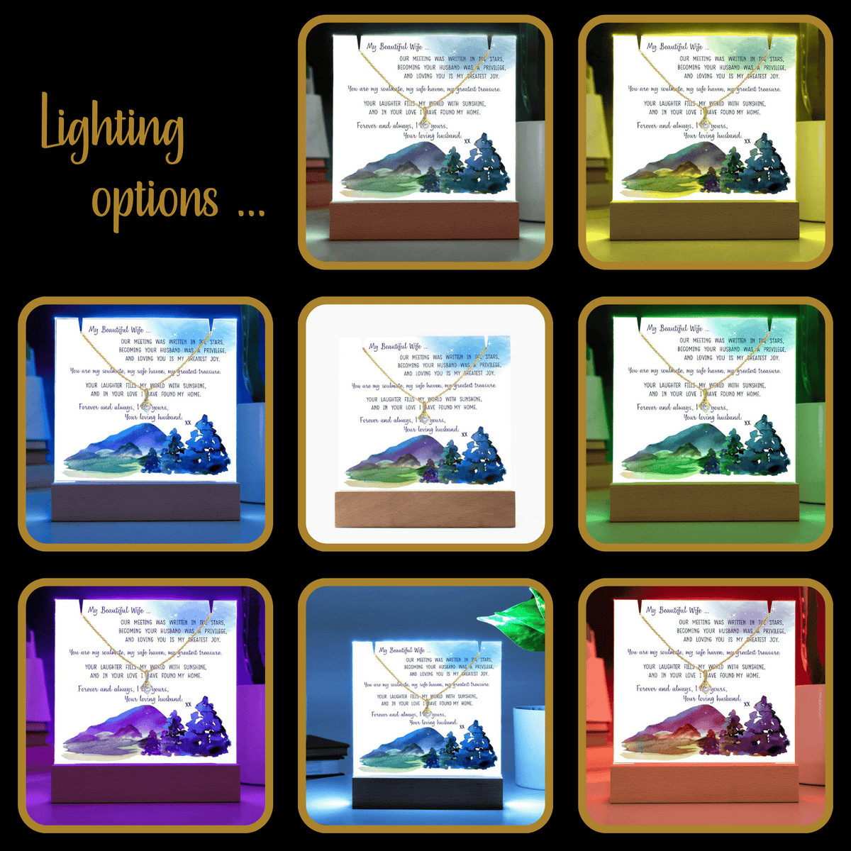 WRITTEN IN THE STARS | 2-for-1 LED Nightlight with Alluring Beauty Necklace