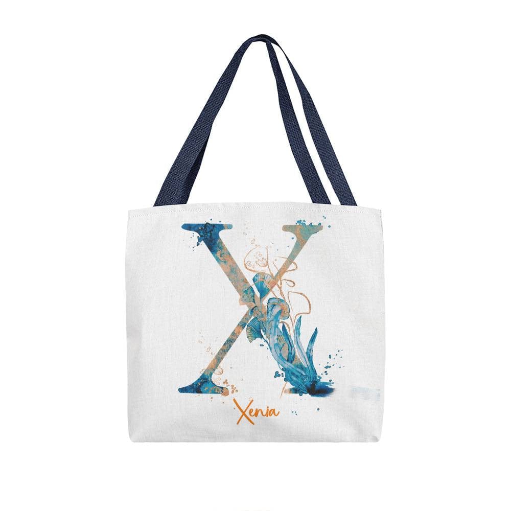 PERSONALIZABLE TOTE BAG | MONOGRAM - X | PERFECT GIFT for TEACHER, SISTER, MOM