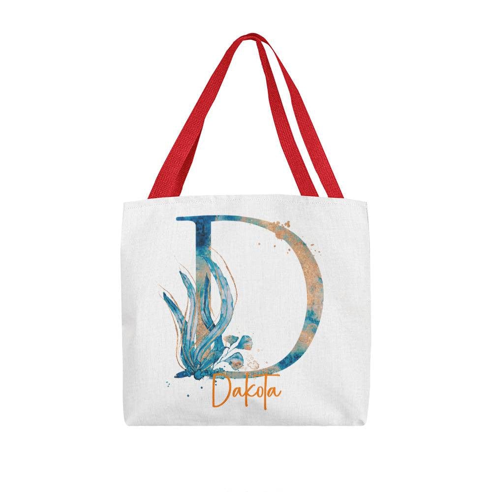 PERSONALIZABLE TOTE BAG | MONOGRAM - D | PERFECT GIFT for SISTER, MOM, BFF