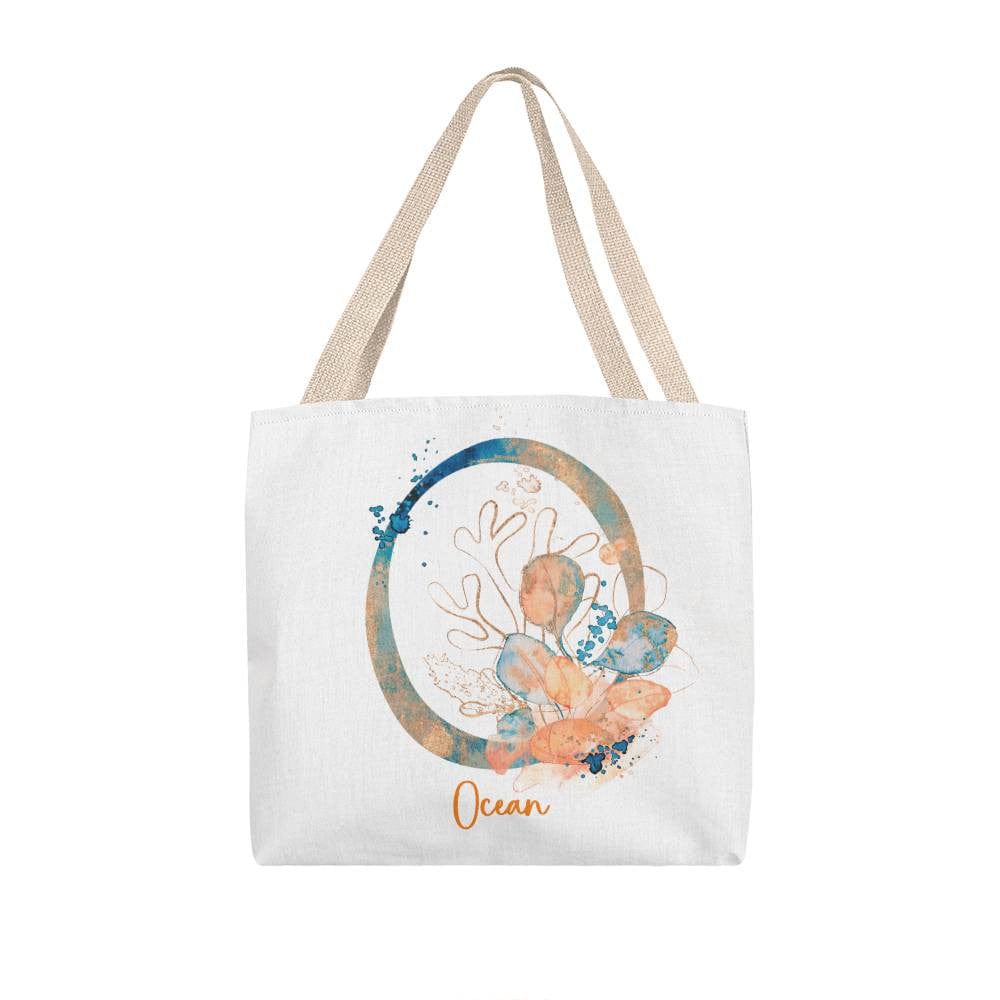 PERSONALIZABLE TOTE BAG | MONOGRAM - O | PERFECT GIFT for WIFE, MOTHER-in-LAW, YOU