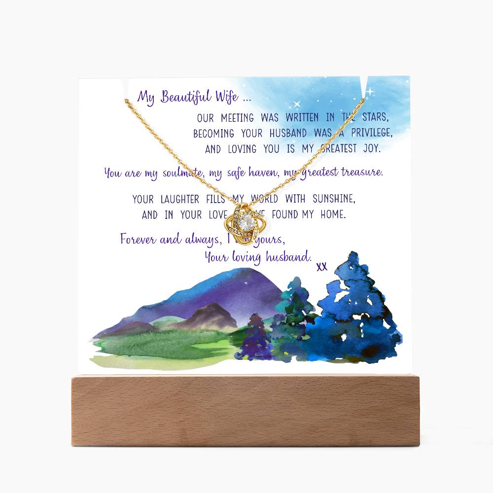 WRITTEN IN THE STARS | 2-for-1 LED Mood Light with Love Knot Necklace