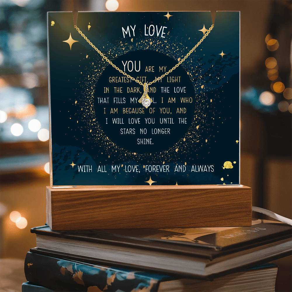 YOU ARE MY GREATEST GIFT | 2-for-1 LED Nightlight with Alluring Beauty Necklace