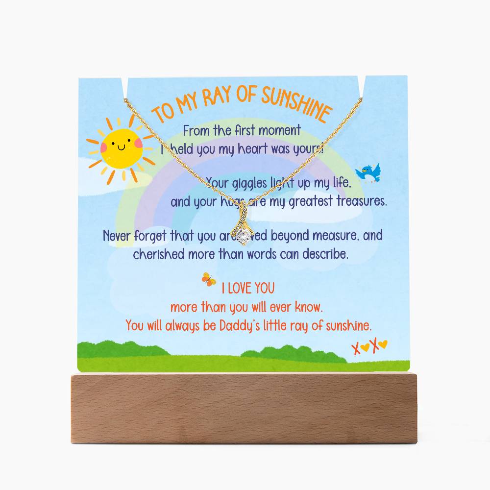 TO MY RAY of SUNSHINE - LOVE DAD - LED NIGHTLIGHT and NECKLACE