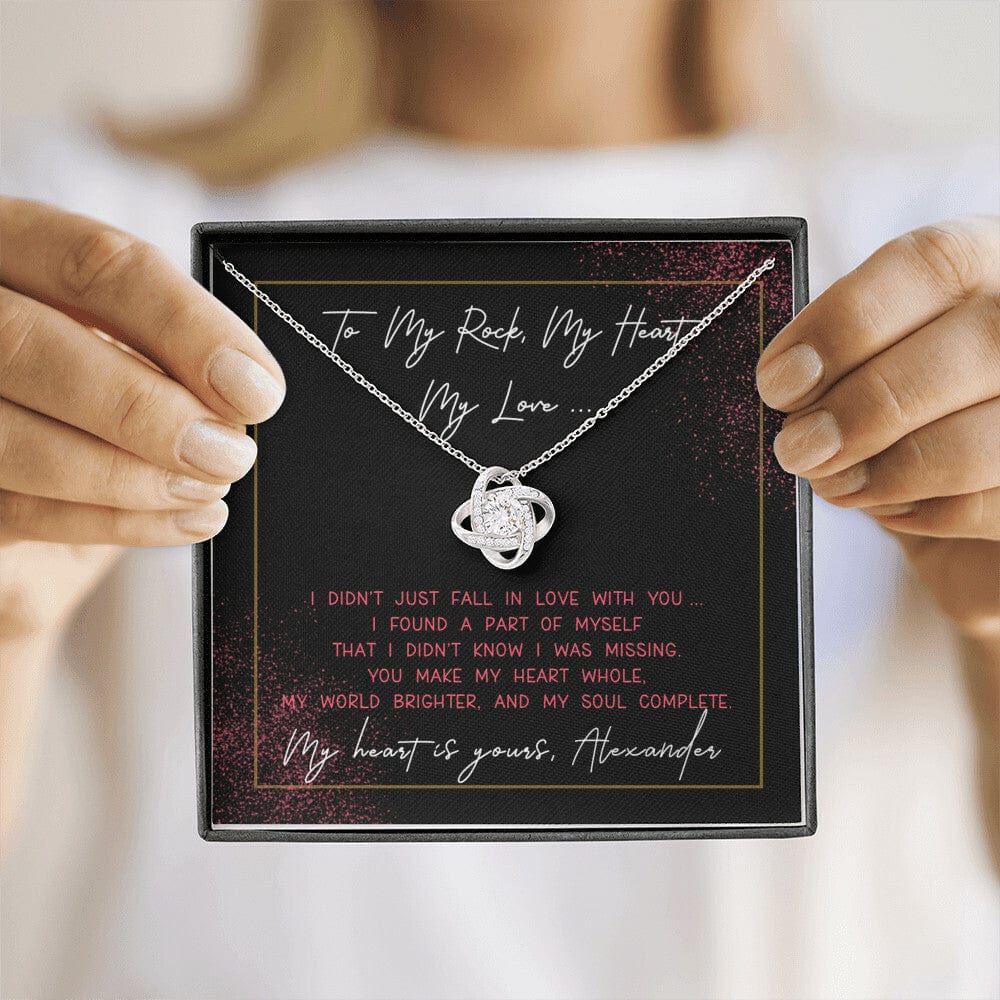 I DIDN'T JUST FALL IN LOVE WITH YOU | Personalizable | LOVE KNOT NECKLACE