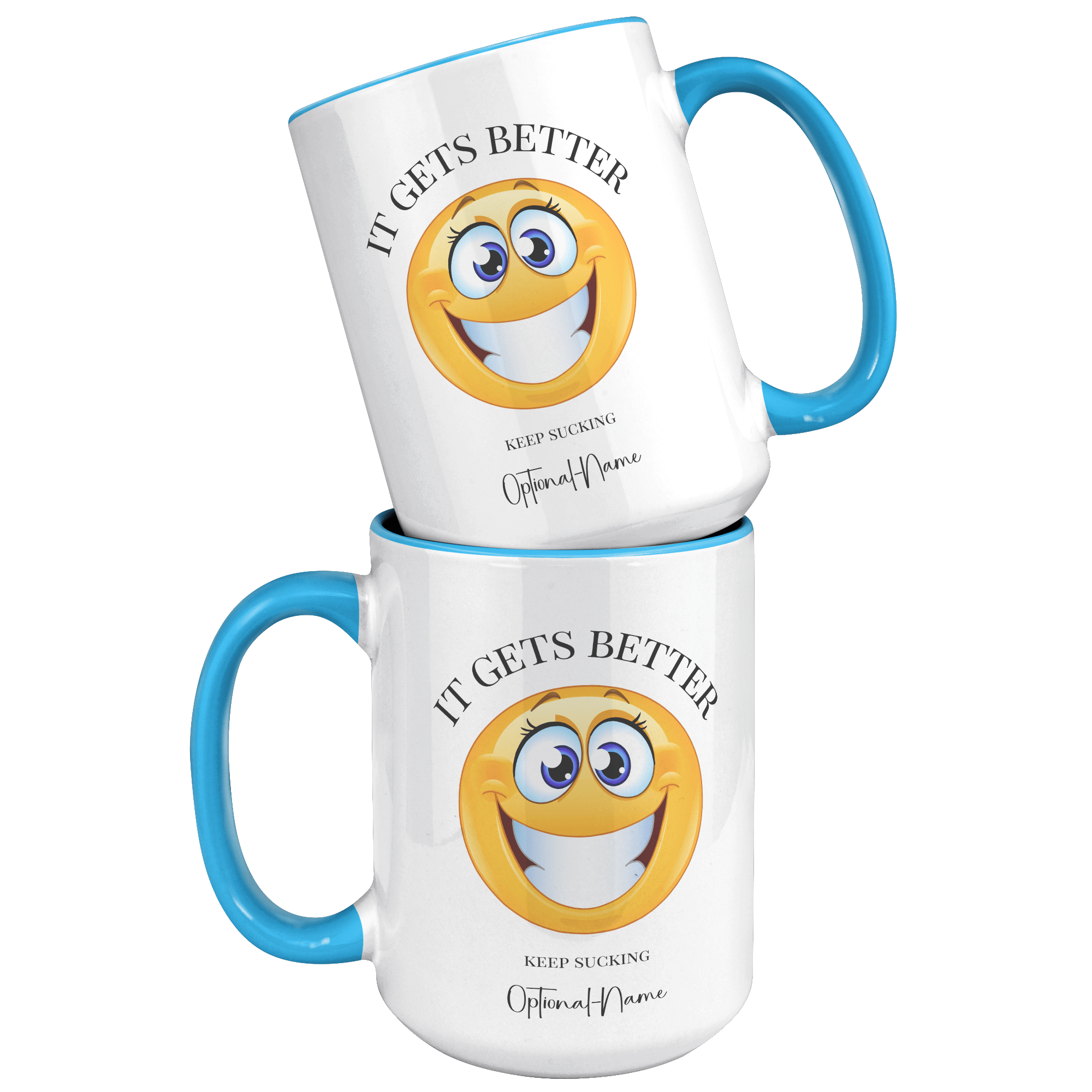 IT GETS BETTER | 18+ | PERSONALIZABLE 15oz Two Tone MUG