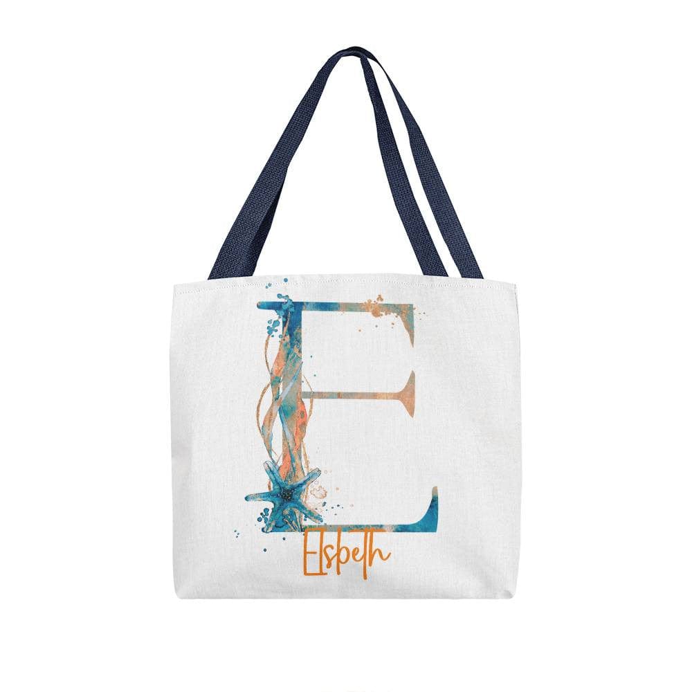 PERSONALIZABLE TOTE BAG | MONOGRAM - E | PERFECT GIFT for CO-WORKER, TEACHER, YOU