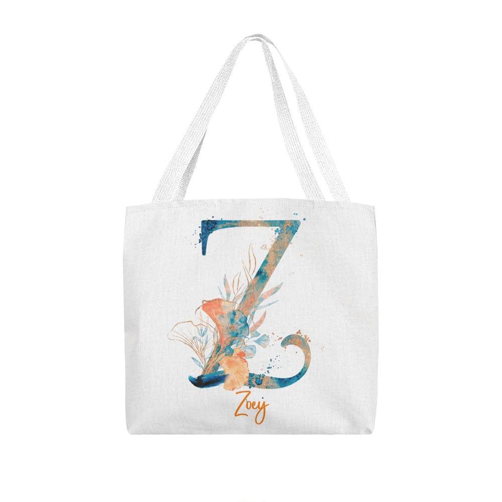 PERSONALIZABLE TOTE BAG | MONOGRAM - Z | PERFECT GIFT for BFF, MOTHER-in-LAW, MOM
