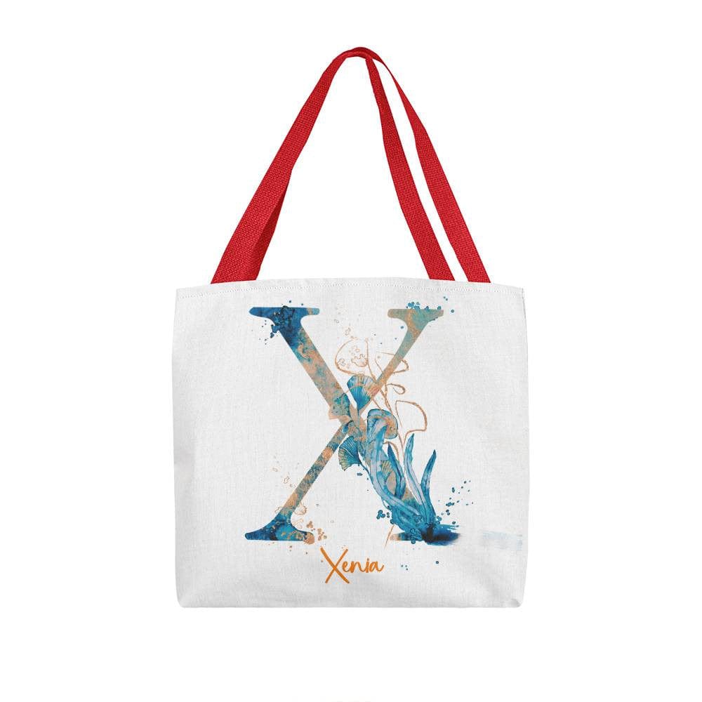 PERSONALIZABLE TOTE BAG | MONOGRAM - X | PERFECT GIFT for TEACHER, SISTER, MOM