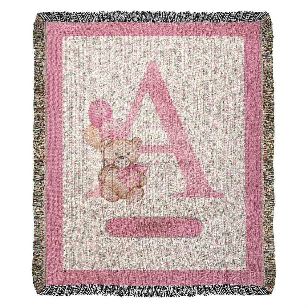 Personalizable A to Z Quality HEIRLOOM BLANKET for little Girl.  Perfect gift for Daughter or Granddaughter.