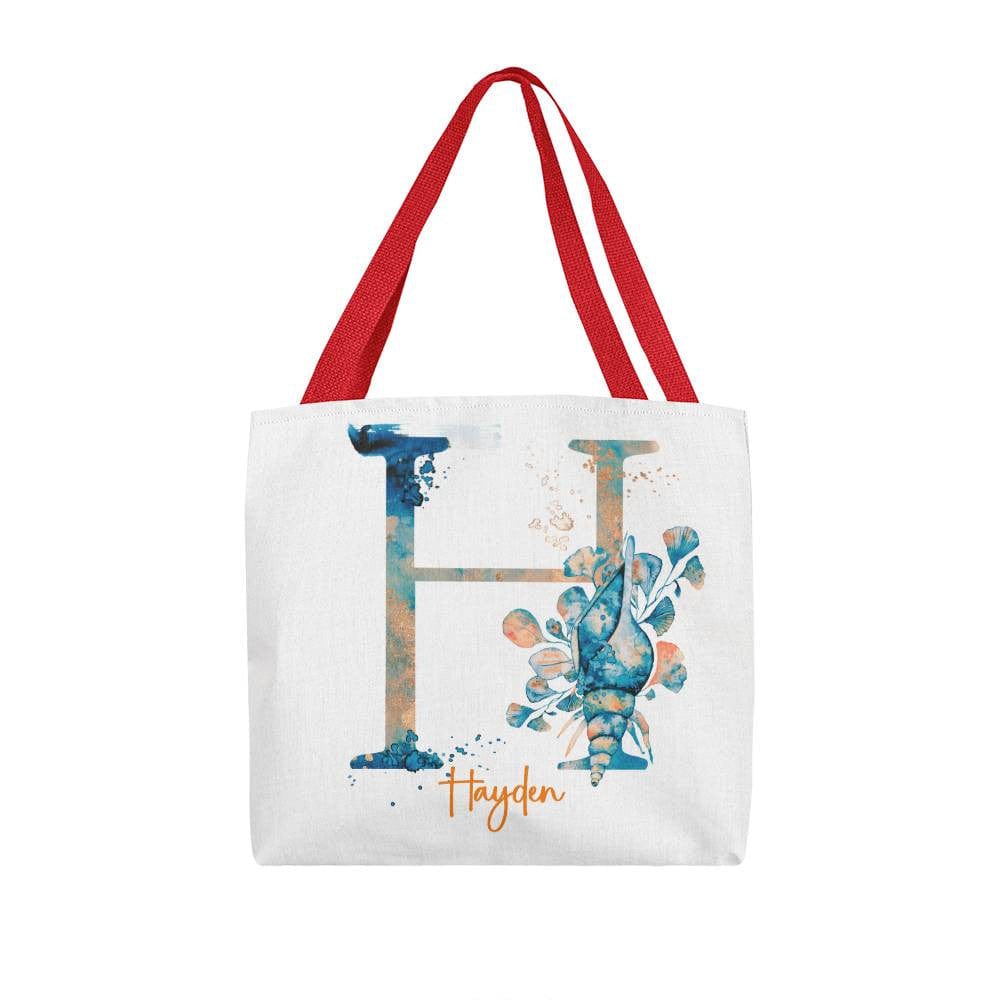 PERSONALIZABLE TOTE BAG | MONOGRAM - H | PERFECT GIFT for YOU, CO-WORKER, BFF
