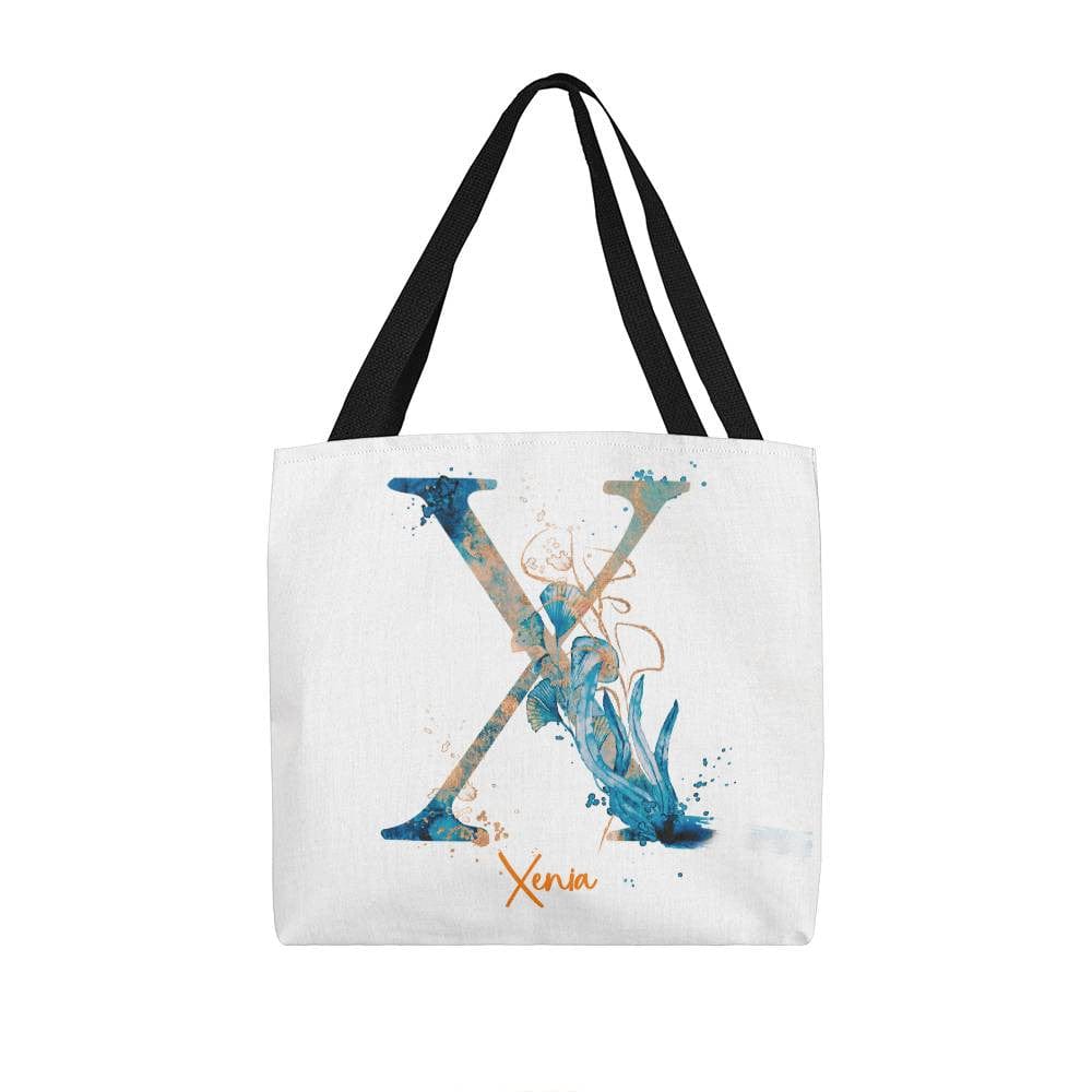PERSONALIZABLE TOTE BAG | MONOGRAM - X | PERFECT GIFT for TEACHER, SISTER, MOM