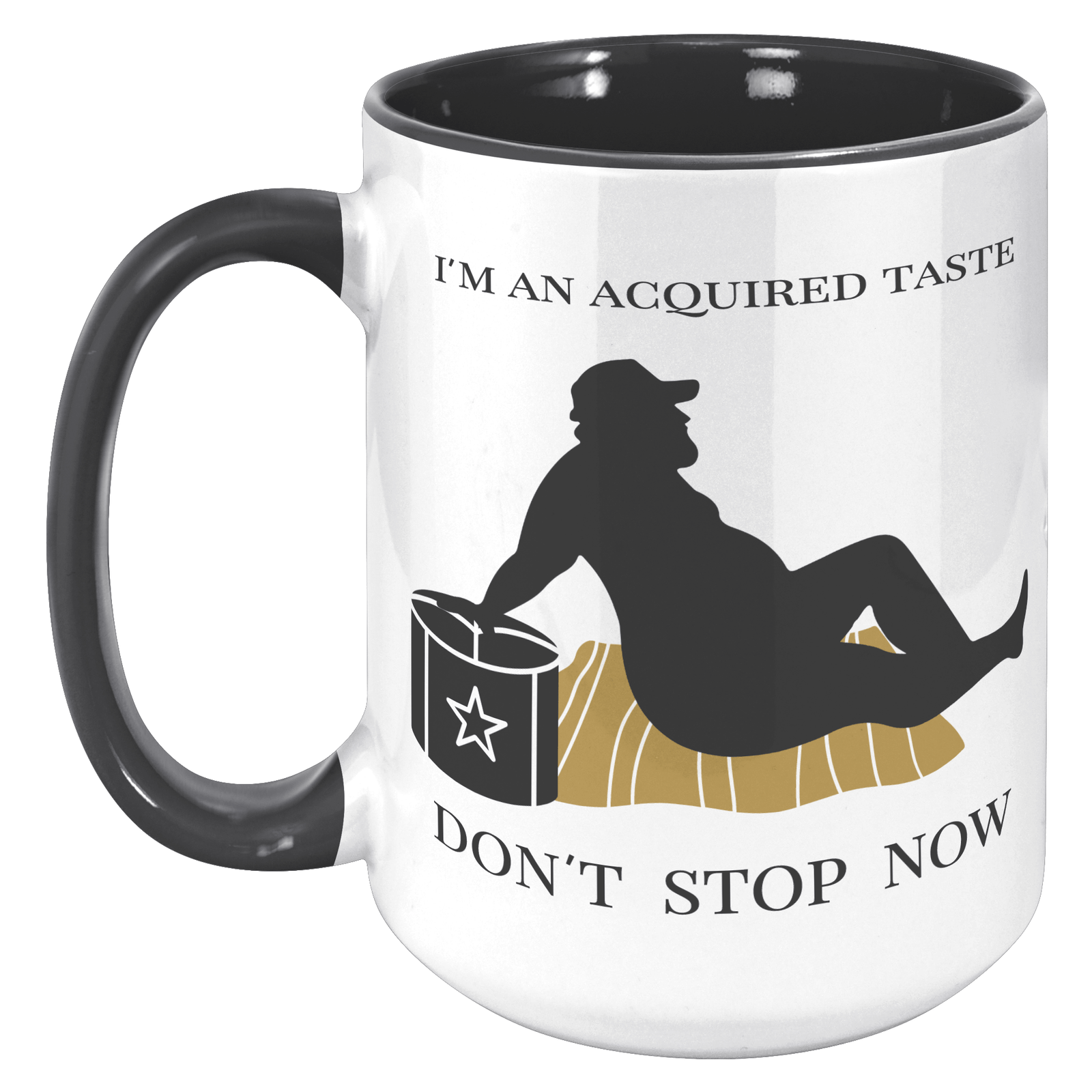 15 OZ NAUGHTY MUG - FUN GAG GIFT for HIM - I'M AN ACQUIRED TASTE