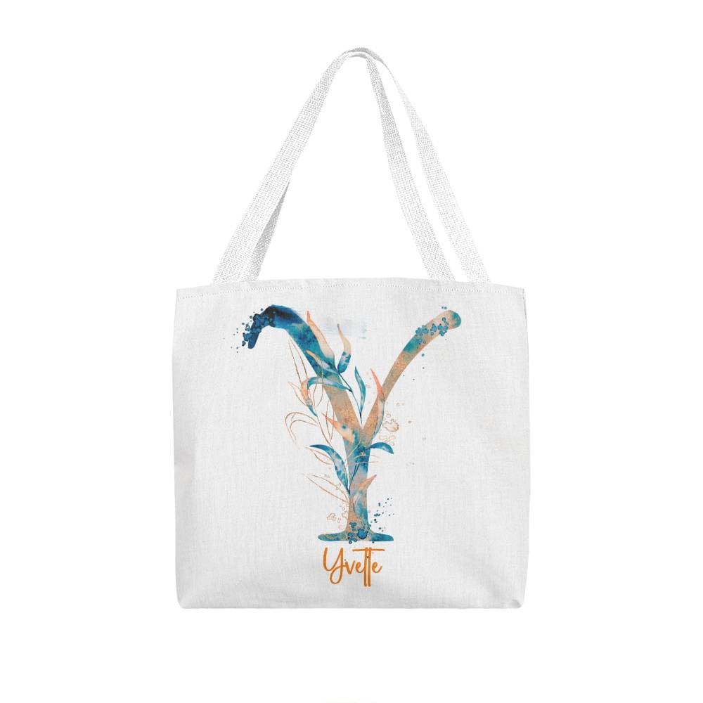 PERSONALIZABLE TOTE BAG | MONOGRAM - Y | PERFECT GIFT for FIANCEE, CO-WORKER, YOU