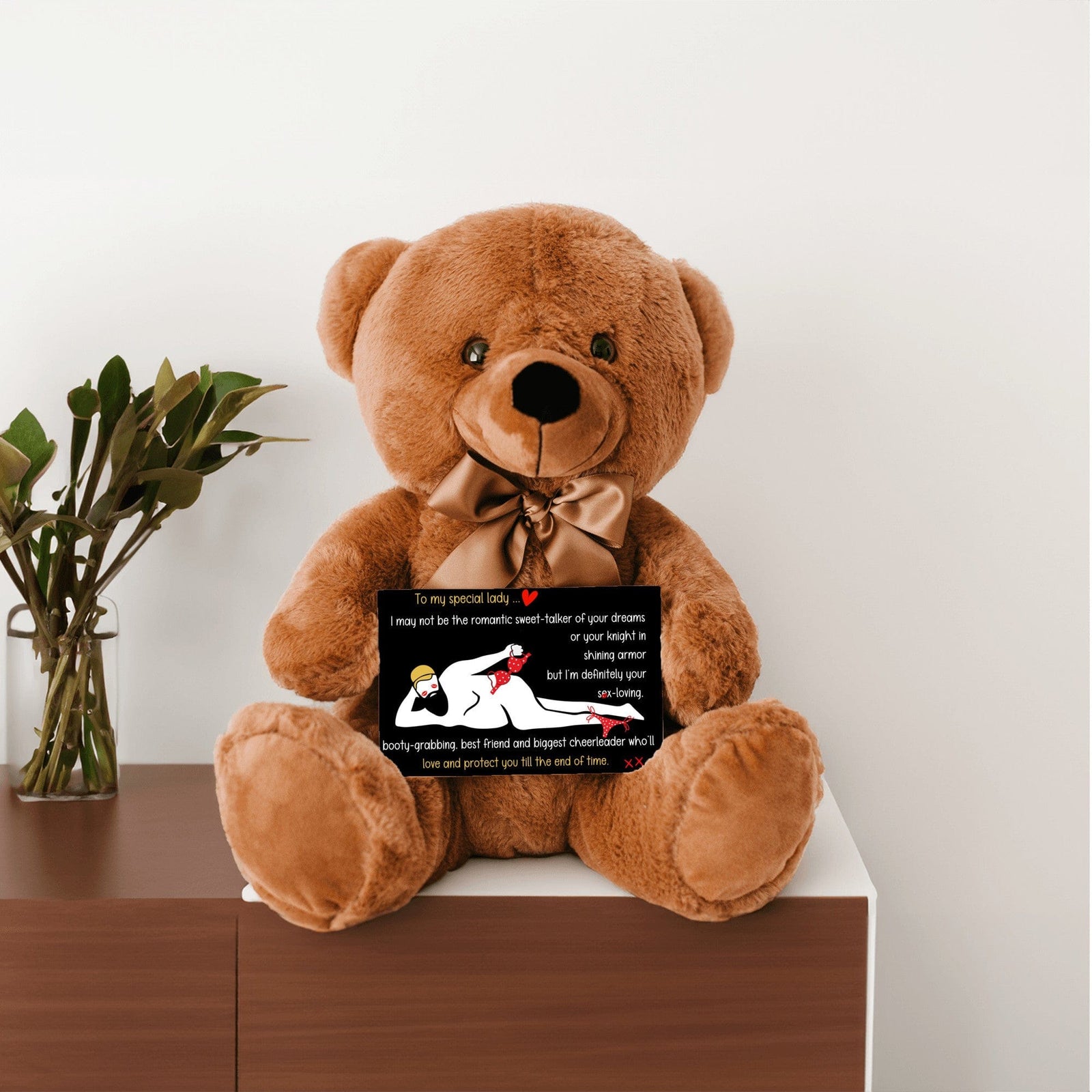 Teddy with SEX-LOVING message | Hilarious and Romantic Gift for Her