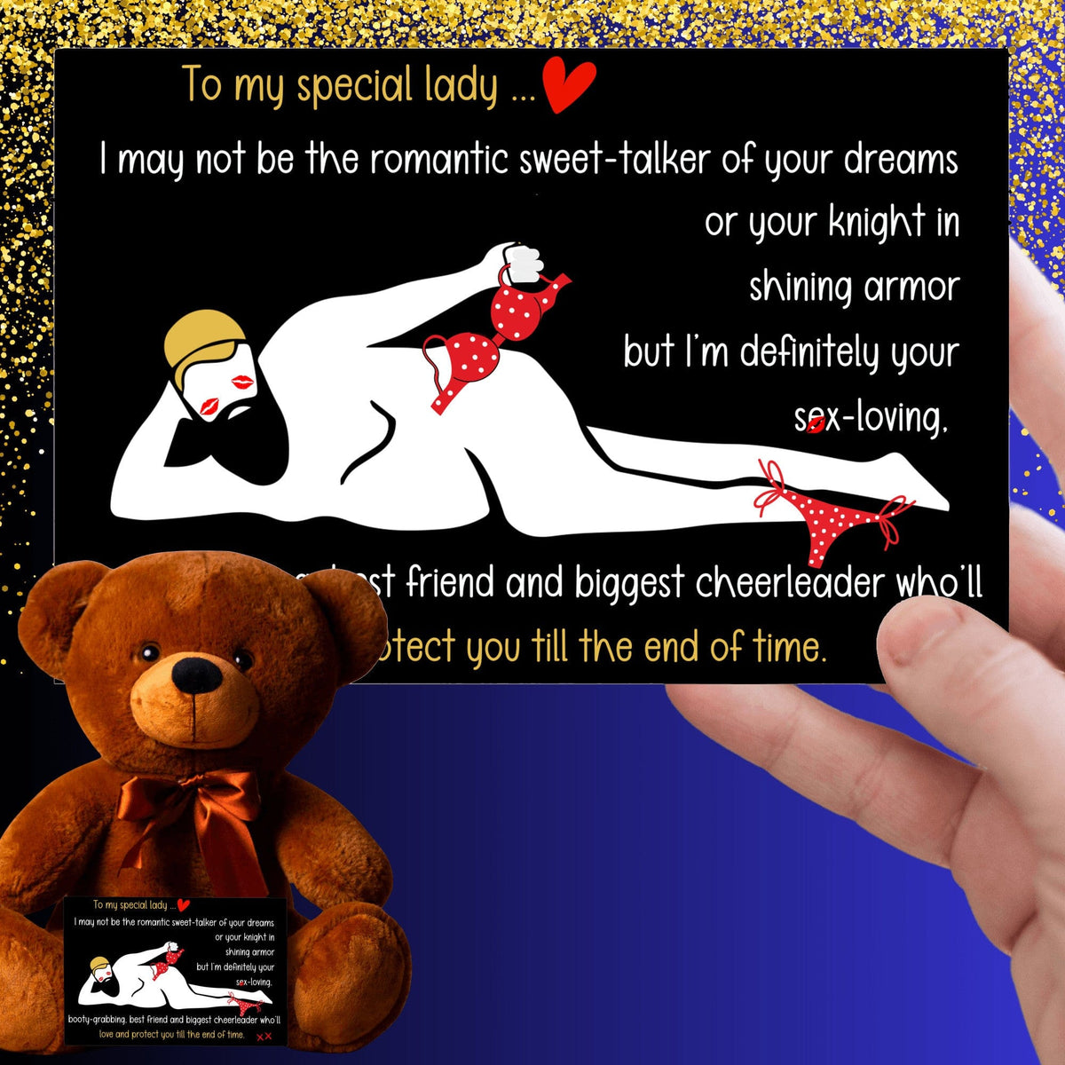 Teddy with SEX-LOVING message | Hilarious and Romantic Gift for Her